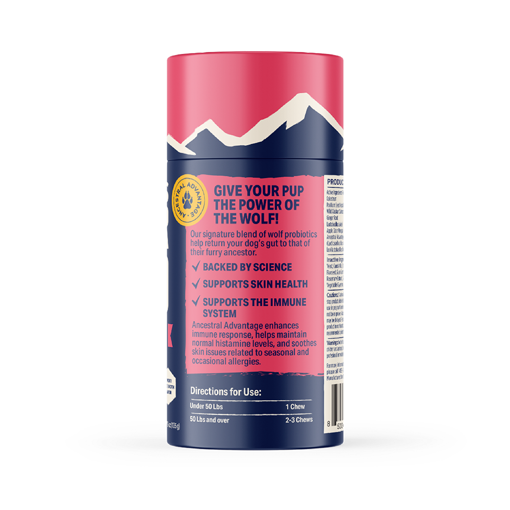 BetterWild Allergy Relief Chews bag side panel